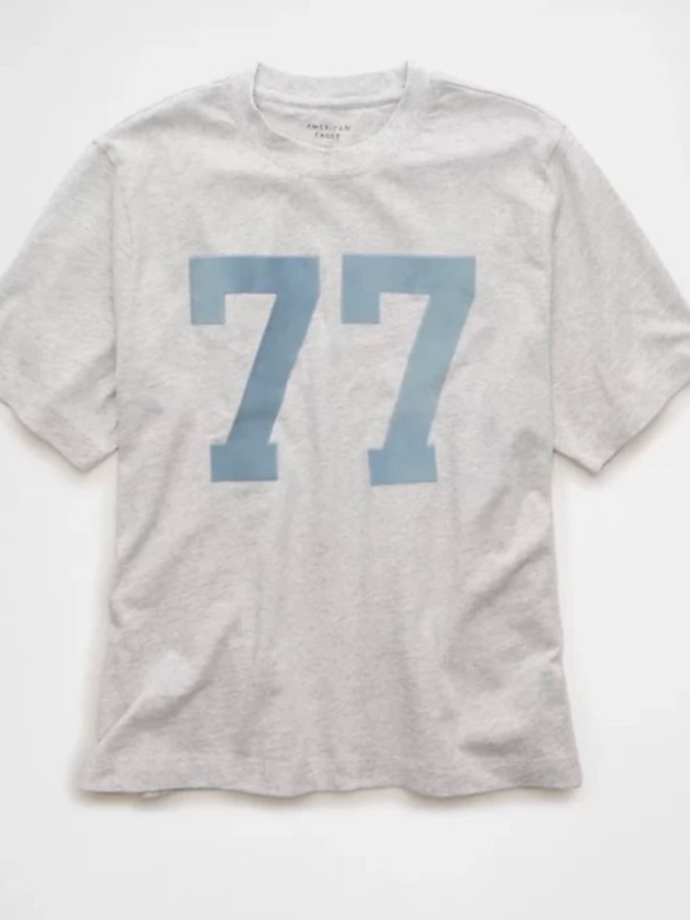 American Eagle Outfitters Velvet Light Gray '77' Graphic Tee